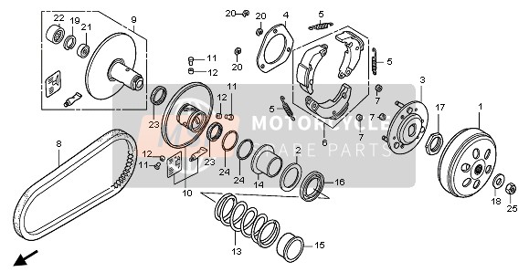 Honda FES125A 2011 Visage poussé pour un 2011 Honda FES125A